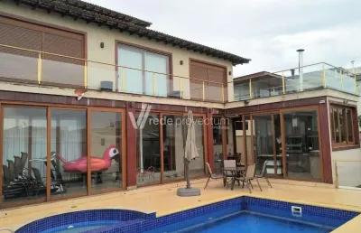 Casa em condomínio fechado com 5 quartos à venda na estrada municipal adelina segantini cerqueira leite, 1000, loteamento mont blanc residence, campinas, 650 m2 por r$ 4.590.000