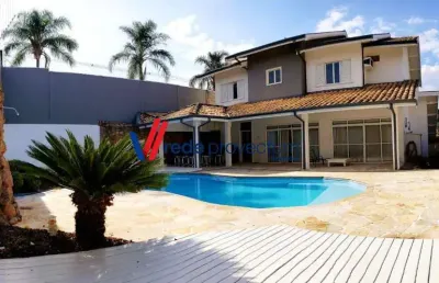 Casa em condomínio fechado com 3 quartos para alugar na rua carlos penteado stevenson, 1059, condomínio millenium, valinhos, 337 m2 por r$ 9.950