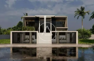 Atlântica imóveis tem excelente casa à venda, 3 suítes, 2 vagas, novo horizonte - macaé/rj