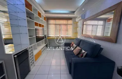 Atlântica imóveis tem excelente apartamento à venda no centro – 78m², 3 quartos (1 suíte), porteira fechada - r$480.000