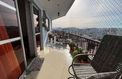 Cobertura duplex à venda no méier com 140 m² e vista panorâmica. são 3 quartos (1 suíte), sala em 2 ambientes, varanda, cozinha com armários planejados, banheiro social e terraço com área gourmet. con