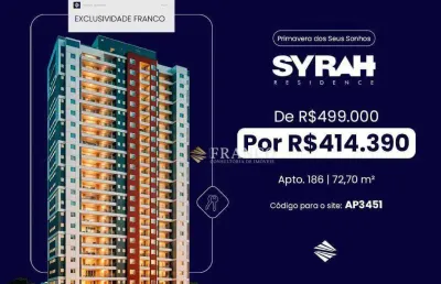Apartamento com 2 dormitórios à venda, 72m² - bosque flamboyant - taubaté/sp