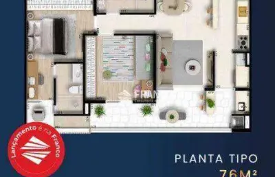 Apartamento com 2 dormitórios à venda, 76 m² - jardim das nações - taubaté/sp