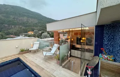Apartamento cobertura duplex de 3 quartos, com 215m², à venda em itacoatiara, niterói/rj