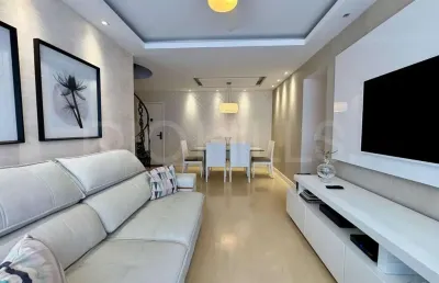 Apartamento cobertura triplex de 4 quartos, com 190m², à venda em icaraí, niterói/rj
