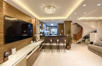 Casa de condomínio à venda em canoas, estância velha, com 3 quartos, 160m²