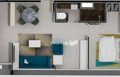 Apartamento garden com 1 dormitório à venda, 71 m² por r$ 541.384,77 - victor konder - blumenau/sc