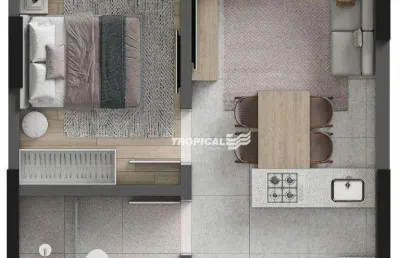 Studio com 1 dormitório à venda, 31 m² por r$ 261.000,00 - vorstadt - blumenau/sc