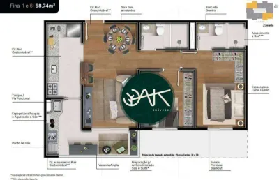 Apartamento com 2 dormitórios à venda, 64 m² por r$ 460.000,00 - parque industrial - são josé dos campos/sp