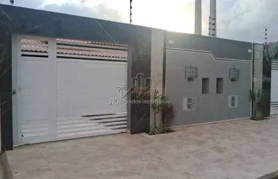 Linda casa nova em itanhaém, 3 dormitórios, suite, piscina e churrasqueira - r$ 379 mil