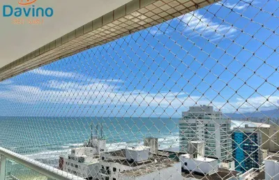 2,5milhão - cobertura com vista definitiva - praia do canto do forte - 3 suites - 7 banheiros - 3 vagas - aceita fin. bancario