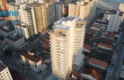 Alto padrão - com vista mar - vila guilhermina predio novo - 2 dormitorios sendo 1 suite - 2 vagas - 199m da praia