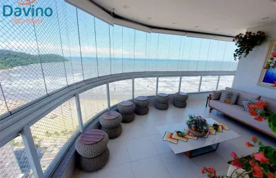3.300milhão  - apartamento 4 dormitorios sendo 3 suites - 3 vagas privativas - maravilhosa vista mar - semi mobiliado - frente mar