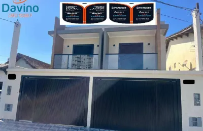 799mil - sobrado novo com piscina e churrasqueira 3 suites 400m da praia da vila guilhermina