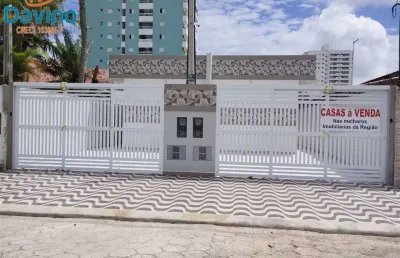 Linda casa novinha, fino acabamento na quadra da praia, 2 dorms. aceita financiamento bancário, minha casa minha vida