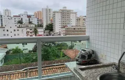 270mil - praia da vila guilhermina apartamento com 1 quarto, sacada  e vaga - com baixo condomínio!