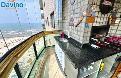 680mil - apartamento 114m area util tem rebaixamento em gesso na sala e planejados na cozinha e demais ambientes, 50m da praia da aviação, mobiliado. vista mar.