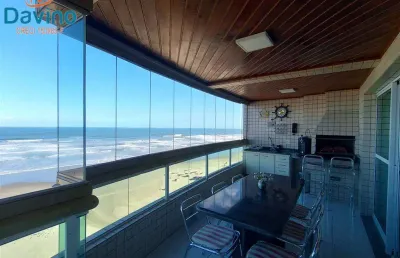 Apartamento frente mar, 3 suites, dependência de empregada com banheiro, lavabo, sacada gourmet, andar alto. imperdível - r$ 1.069,000,00