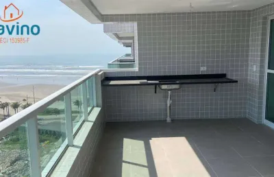595mil - apartamento novo 2 suites em predio frente mar - vista mar definitiva da sacada, lazer completissimo,