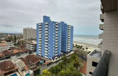 495mil -apartamento pé na areia vista mar - novo -2 quartos um suite lazer completo sacada gourmet