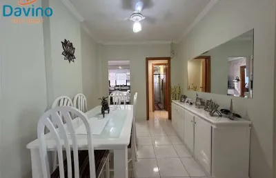 540mil - praia da vila caiçara predio frente mar 3 dormitórios um suite piscina belo apartamento mobiliado.