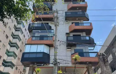 Apartamento com 1 dormitório, sacada, vista mar, no boqueirão , 150 metros da praia, r$370.000 à vista ou financiamento bancário