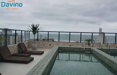 Belíssimo apartamento com 1 dormitório sendo suíte, varanda gourmet, vista mar e lazer completo