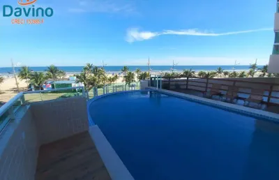 2 dormitórios com vista para o mar, varanda gourmet, lazer completo, prédio pé na areia na praia da mirim, por apenas r$445.000 à vista ou r$460.000 pelos bancos