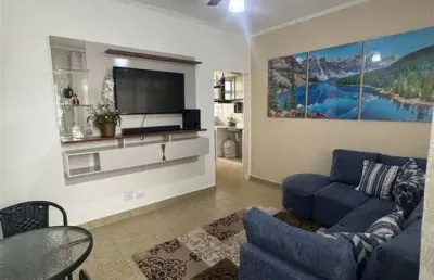 Oportunidade - apartamento 1 dormitório - semi-mobiliado - á 50metros da praia- na praia da guilhermina!