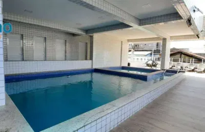 355mil  avista- apartamento novo - sacada gourmet com churrasqueira 1 dormitorio - lazer com piscina praia da ocian
