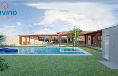 Maravilhosa casa isolada – projeto moderno 
100 metros da praia -  feita em 2 terrenos isolados