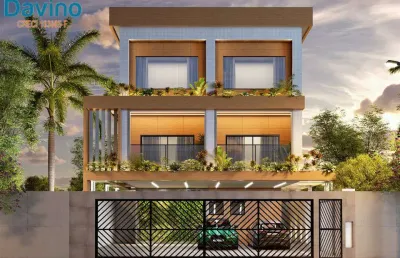 Casa nova de condominio frente rua 03 quartos 1 suíte tipo sobrado praia da vila guilhermina