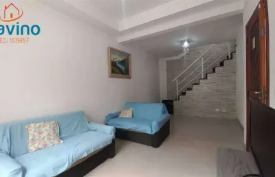Sobrado lado praia 03 dormitórios 1 suite 2 vagas churrasqueira