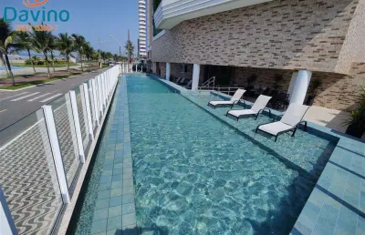 1,6milhao a vista ou 800mil de  entrada e saldo direto apartamento 03 suites, total frente mar - vista panoramica - de cinema - novo - fino acabamento - lazer completo.