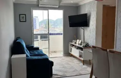 300mil à vista apartamento 2 dormitorios semi mobiliado canto do forte aceita financiamento bancario