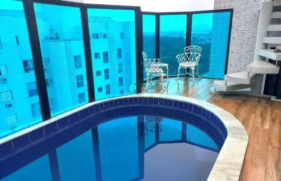 Cobertura para venda em guarujá, praia da enseada, 2 dormitórios, 1 suíte, 2 banheiros, 2 vagas