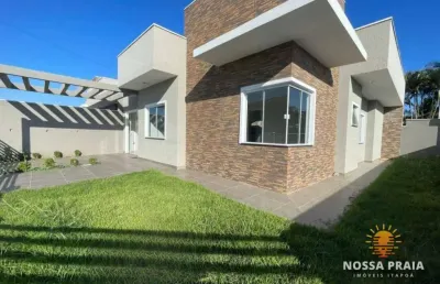 Casa alto padrão a apenas 300 metros da praia com 3 dormitórios à venda, 101 m² por r$ 550.000 - itapema do sai - itapoá/sc