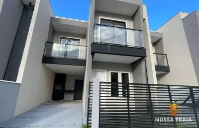 Sobrado alto padrão a apenas 350 metros da praia  com 3 dormitórios à venda, 103m² por r$ 559.000,00 - barra do saí - itapoá/sc