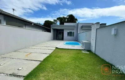 Casa com 3 dormitórios à venda, 80 m² por r$ 490.000,00 - praia das conchas - itapoá/sc