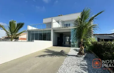 Sobrado frente mar com 4 dormitórios à venda, 171 m² por r$ 1.100.000 - brasília - itapoá/sc