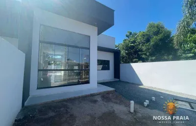 Casa alto padrão a 500 metros da praia com 2 dormitórios à venda, 88 m² por r$ 450.000 - itapoá - itapoá/sc