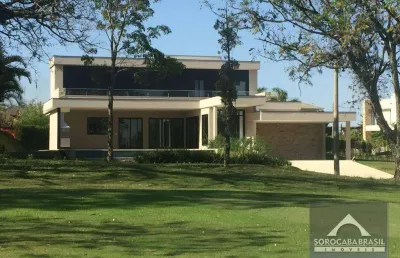Sobrado com 4 dormitórios à venda, 600 m² por r$ 3.700.000,00 - lago azul condomínio e golfe clube - araçoiaba da serra/sp