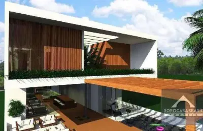 Sobrado com 4 dormitórios à venda, 450 m² por r$ 2.510.000 - condomínio sunset village - sorocaba/sp, próximo ao shopping iguatemi.