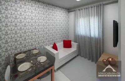 Apartamento com 1 dormitório à venda, 34 m² por r$ 130.000,00 - wanel ville - sorocaba/sp
