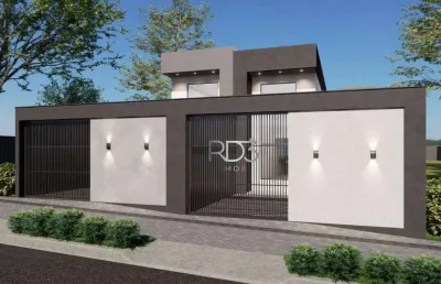 Casa geminada em construção, com 3 dormitórios à venda, 82 m² por r$ 370.000 - jardim maria luiza - londrina/pr.
