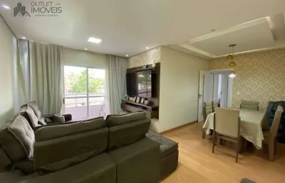 Apartamento com 3 dormitórios à venda, 93 m² por r$ 525.000 - santa terezinha - paulínia/sp
