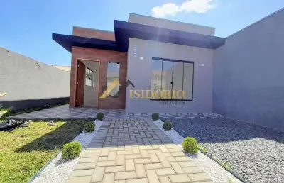 Casa nova faz. rio grande,3 qtos,suíte,churrasq.,bem localizada