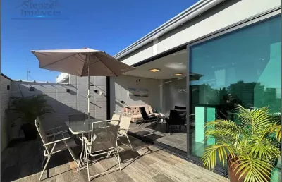 Cobertura duplex com 1 quarto, 95m² por r$ 690.000 - maitinga - bertioga/sp