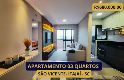 Apartamento para venda em itajaí, são vicente, 3 dormitórios, 1 suíte, 2 banheiros, 1 vaga
