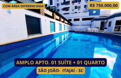Apartamento para venda em itajaí, são joão, 2 dormitórios, 1 suíte, 2 banheiros, 2 vagas